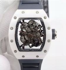 Richard Mille RM55 White Ceramic Gray Skeleton Dial M8215