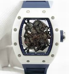 Richard Mille RM55 White Ceramic Blue Skeleton Dial M8215