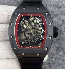 Richard Mille RM55 Black Ceramic Red Skeleton Dial M8215