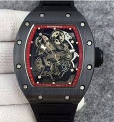 Richard Mille RM55 Black Ceramic Red Skeleton Dial M8215