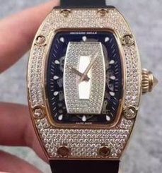 Richard Mille RM07 Ladies Rose Gold & Diamonds Black & Diamonds Dial M6T51