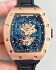 Richard Mille RM57-01 Jackie Chan Rose Gold Blue Dial M9015