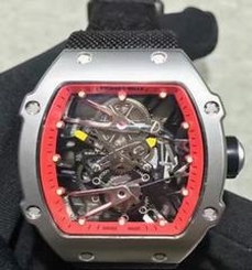 Richard Mille RM27-02 Stainless Steel Red & Skeleton Dial M9015