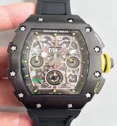 Richard Mille RM011-03 KV V2 PVD Black Skeleton Dial Swiss 7750