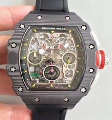 Richard Mille RM011-03 Flyback Chronograph KV Forged Carbon Black Skeleton Dial Swiss 7750