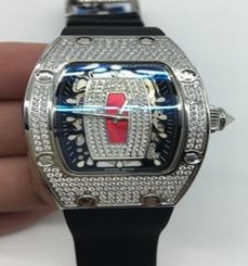 Richard Mille RM07 Ladies Stainless Steel & Diamonds Red & Diamonds Dial M6T51