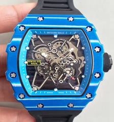 Richard Mille RM35-01 Rafael Nadal KV Blue Forged Carbon Blue & Skeleton Dial M6T51