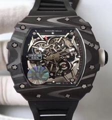 Richard Mille RM35-02 Rafael Nadal Foundation KV Forged Carbon Black & Skeleton Dial M6T51