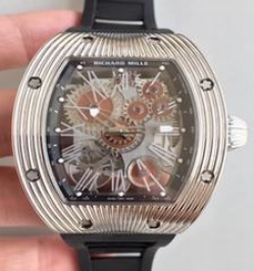 Richard Mille RM018 Tourbillon Hommage A Boucheron N Stainless Steel Brown Skeleton Dial M6T51