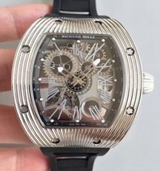 Richard Mille RM018 Tourbillon Hommage A Boucheron N Stainless Steel Black Skeleton Dial M6T51