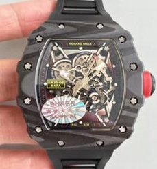 Richard Mille RM35-02 Rafael Nadal KV Forged Carbon Black Skeleton Dial M8215