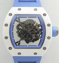 Richard Mille RM055 KV V2 White Ceramic Blue Skeleton Dial M8215