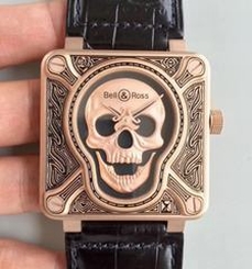 Bell & Ross BR 01 Skull Bronze N Bronze Black Dial M9015