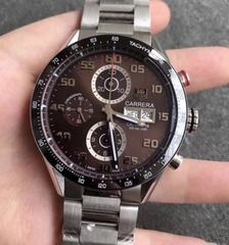 Tag Heuer Carrera Calibre 1887 Day-Date 43MM HBB V6 Stainless Steel Chocolate Dial Swiss Calibre 1887