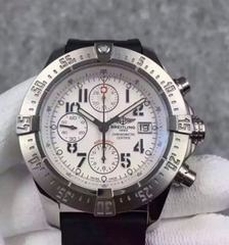 Breitling Super Avenger Limited Edition A13370 N Stainless Steel White Dial Swiss 7750
