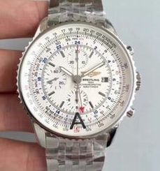 Breitling Navitimer World A2432212/G571-443A JF Stainless Steel White Dial Swiss 7750