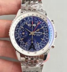 Breitling Navitimer Montbrillant Datora A21330 JF Stainless Steel Blue Dial Swiss 7750