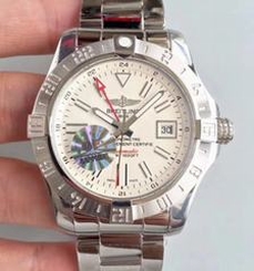 Breitling Avenger II GMT A329G78PSS GF Stainless Steel White Dial Swiss 2836-2