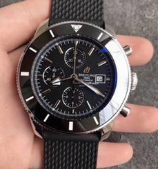 Breitling Superocean Heritage II Chronograph 46 A1332024 N Stainless Steel Black Dial Swiss 7750