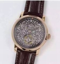Vacheron Constantin Patrimony Tourbillon Rose Gold Black Dial Swiss Tourbillon
