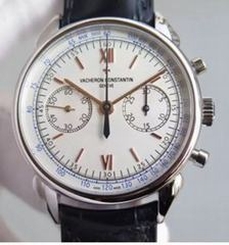 Vacheron Constantin Patrimony Traditionnelle Stainless Steel White Dial Swiss Lemania