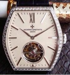 Vacheron Constantin Malte Tourbillon Stainless Steel & Diamonds Cream Dial Swiss Tourbillon