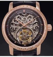 Vacheron Constantin Patrimony Tourbillon Rose Gold & Diamonds Skeleton & Black Dial Swiss Tourbillon