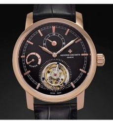 Vacheron Constantin Patrimony Tourbillon Rose Gold Black Dial Swiss Tourbillon