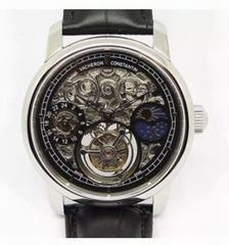 Vacheron Constantin Patrimony Tourbillon Stainless Steel Skeleton & Black Dial Swiss Tourbillon