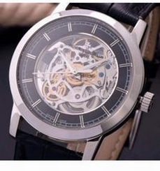 Vacheron Constantin Patrimony Stainless Steel Skeleton & Black Dial Swiss 2824