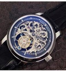Vacheron Constantin Patrimony Tourbillon Stainless Steel Skeleton & Black Dial Swiss Tourbillon