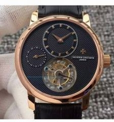 Vacheron Constantin Patrimony Tourbillon Rose Gold Black Dial Swiss Tourbillon