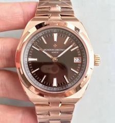 Vacheron Constantin Overseas 47040 8F Rose Gold Brown Dial Swiss 5100