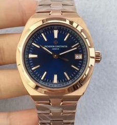 Vacheron Constantin Overseas 47040 8F Rose Gold Blue Dial Swiss 5100