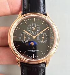 Vacheron Constantin Patrimony Perpetual Calendar 43175/000R-B343 BF Rose Gold Black Dial Swiss 1120 QP