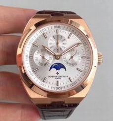 Vacheron Constantin Overseas Ultra Thin Perpetual Calendar 4300V/120G-B102 BF Rose Gold Silver Dial Swiss 1120 QP