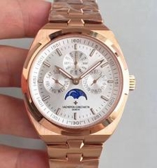 Vacheron Constantin Overseas Ultra Thin Perpetual Calendar 4300V/120G-B102 BF Rose Gold Silver Dial Swiss 1120 QP