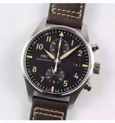 IWC Pilot IW387808 Chronograph Stainless Steel Black Dial Swiss 7750