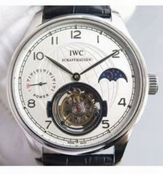 IWC Portuguese Tourbillon Moonphase Power Reserve Stainless Steel White Dial Swiss IWC Tourbillon