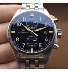 IWC Pilot IW387808 Chronograph Stainless Steel Black Dial Swiss 7750