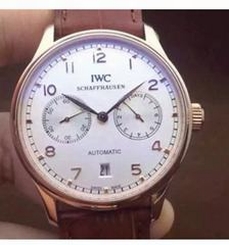 IWC Portuguese IW500705 Power Reserve Rose Gold White Dial Swiss IWC 52010