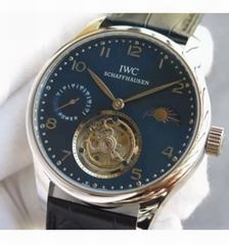 IWC Portuguese Regulateur Tourbillon Stainless Steel Blue Dial Swiss Tourbillon