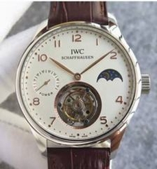 IWC Portuguese Regulateur Tourbillon Stainless Steel White Dial Gold Markers Swiss Tourbillon