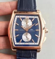 IWC Da Vinci Chronograph IW376402 ZF Rose Gold Blue Dial Swiss 89361