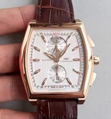 IWC Da Vinci Chronograph IW376402 ZF Rose Gold White Dial Swiss 89361