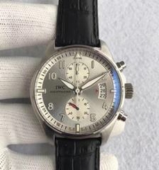 IWC Pilot Spitfire Chronograph JU-AIR Edition IW387809 ZF Stainless Steel Silver Dial Swiss 7750