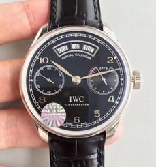 IWC Portugieser Annual Calendar IW503502 YL Stainless Steel Black Dial Swiss 52850