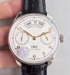 IWC Portugieser Annual Calendar IW503501 YL Stainless Steel White Dial Swiss 52850
