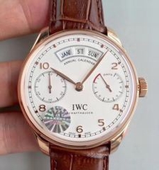 IWC Portugieser Annual Calendar IW503504 YL Rose Gold White Dial Swiss 52850