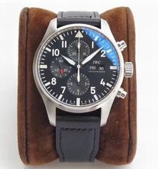 IWC Pilot Chronograph IW377709 ZF Stainless Steel Black Dial Swiss 7750